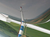 Little mistake... Towing back from Thouars. Reflected in the towing plane